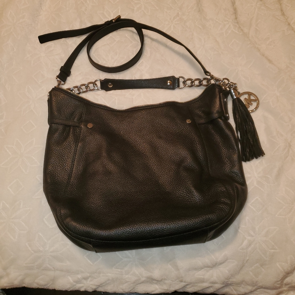 Michael Kors Black Fulton Hobo Purse